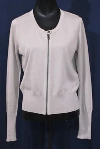 Cárdigan Marbella Lole para mujer nuevo sin etiquetas gris suave masilla grande cremallera completa - Imagen 1 de 15