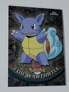 Pokemon Topps #08 WARTORTLE Chrome Holo Foil TV Animated Edition NM