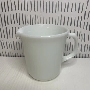 Vintage Pyrex Milk Glass Creamer 3 1/2" Tall x 3 1/2" Diameter - Picture 1 of 6