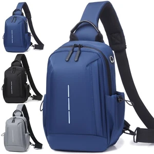 Zainetto da Uomo Zaino Monospalla per Porta Tablet Borsa borsello a Tracolla Z32 - Foto 1 di 29