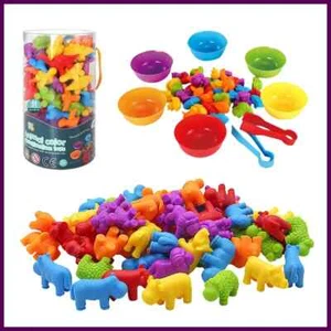 Montessori Color Sorting Toys Matching Game Baby Toys Fine Motor Training - Picture 1 of 28