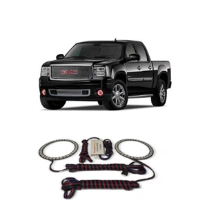 Bright Red Angel Eye Fog Light Halo kit for GMC Sierra 1500 08-13 - Imagen 1 de 3