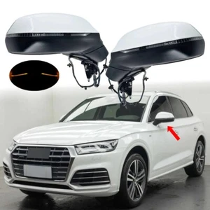 2Pcs Lane Assist Car Side Door Rear View Mirror Fits for AUDI Q5 2018-2024 White - Picture 1 of 9