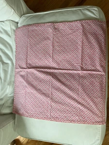 John Robshaw Pink and white Euro Shams with Pink Stitch Detailing. - Picture 1 of 5