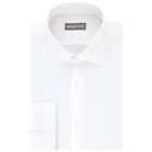 $86 Michael Kors Men's Regular-Fit White Stretch Non-Iron Dress Shirt 16 34/35