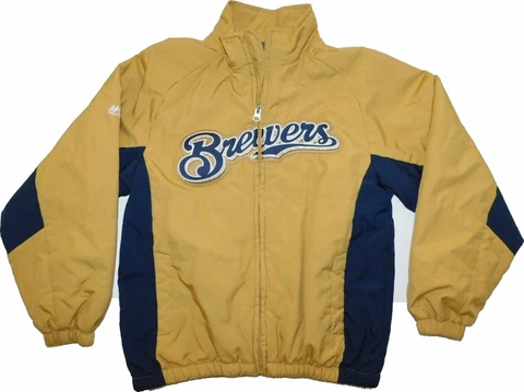 Milwaukee Brewers Men's 4XL BIG TALL Authentic On-Field Full-Zip Heavy Jacket Cover