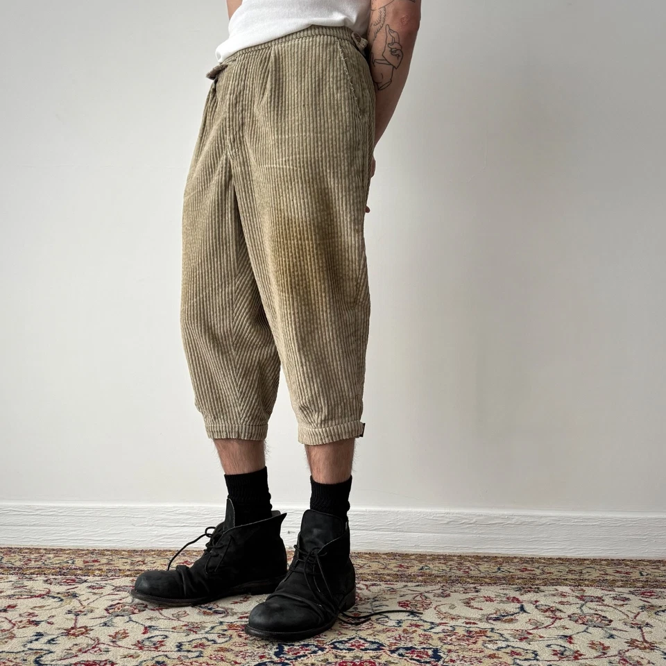 1950s Vintage German Hunting Plus Fours Corduroy Trousers - Image 1 of 4