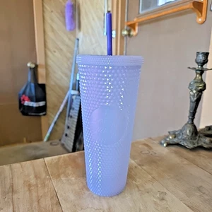 Bicchiere Starbucks 2021 Holiday Icy lilla Bling borchiato tazza fredda 24 oz - Foto 1 di 6