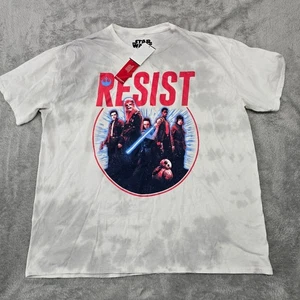 Star Wars Men's Resistance T-Shirt White Gray Print Front Logo Size XL - Picture 1 of 10