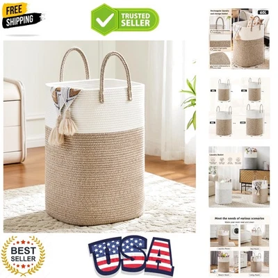 Chic 60L Washable Laundry Basket in Elegant Brown - Perfect for Storage - Image 1 of 4