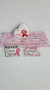 Pink Ribbon Breast Cancer Awareness Magnets & Love Heart Decor - Picture 1 of 3