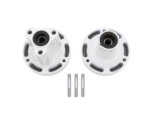 1980-1999 Honda Z50R White Front & Rear Hub Set by TB Hubs Reproduction New! - Picture 1 of 2