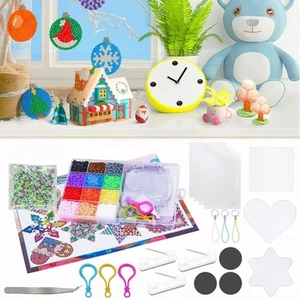 Kinder Fuse Beads Kit 2 6 Mm 12 Farben Quadrate Herz Hexagonal Transparente CUB - Bild 1 von 24