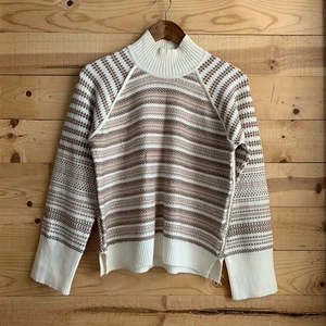 Cyrus Women’s Sweater M Knit Nordic Stripe Design Turtle Neck Soft - Picture 1 of 7