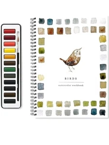 Neues Aquarell-Arbeitsbuch, Anfängerfreundliche Vögel Aquarell-Arbeitshefte, 12 Farben - Bild 1 von 3