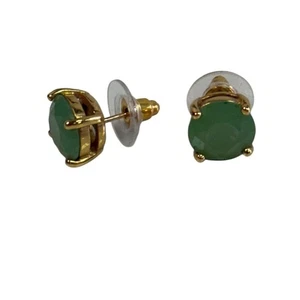 Aretes redondos Kate Spade verde y dorado - Imagen 1 de 5