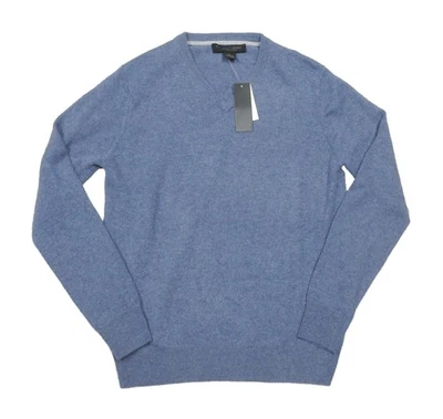 Suéter Pullover The Men's Store Bloomingdale's Lane Azul 100% Cachemira Cuello en V Foto 1 de 3