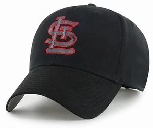 ST LOUIS CARDINALS HAT KIDS YOUTH BLACK MLB BASEBALL TEAM LOGO NEW CAP - Picture 1 of 3