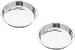Norpro 9-Inch Stainless Steel Cake Pan, Round (2 Pack) 9 inches, Silver  - Picture 1 of 4