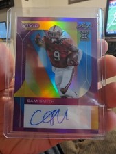 2023 Leaf Vivid Purple Cam Smith Auto 1/2 South Carolina, Miami Dolphins