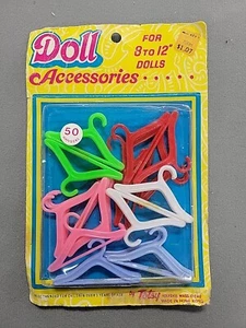 RARE VINTAGE TOTSY brand Asst.color 50ct. plastic doll hangers made in Hong Kong - Picture 1 of 3