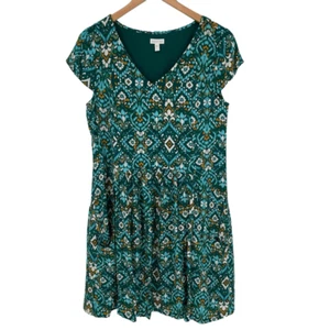 Garnet Hill Sommer Tag Etuikleid Kurzarm Taschen über Knie Damen 6 grün - Bild 1 von 6
