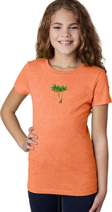Buy Cool Shirts Palm Tree Patch Small Print Girls Shirt - Picture 1 of 12