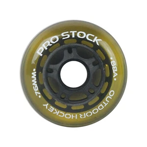 Repuesto de rueda de patín en línea Pro Stock 76 mm 88A exterior amarillo transparente/negro (Si - Imagen 1 de 3