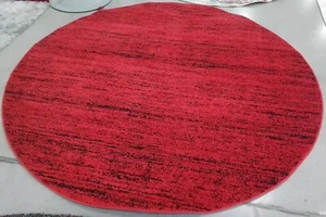 RED / BLACK 8'-0" x 8'-0" Back Stain Rug, Reduced Price 1172769138 ADR117F-8R - Picture 1 of 4