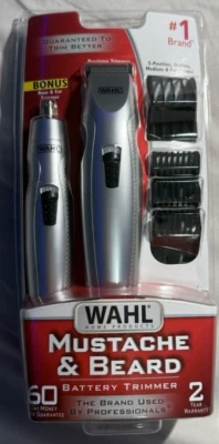 Juego Recortadora WAHL 5606-420 Bigote Barba Nariz y Oreja Cabello Funciona con Batería Foto 1 de 2