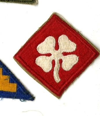 Fourth Army White Back Patch WWII Vintage Pearl Harbor Pacific Training - Image 1 of 2