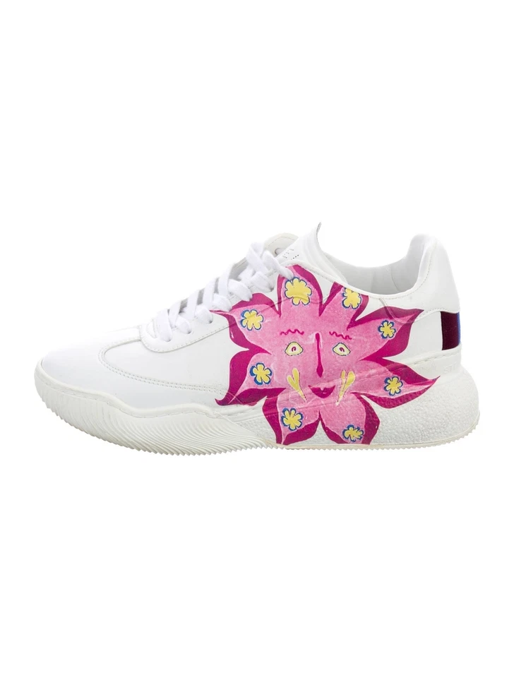 Кроссовки Stella McCartney белые с цветочным рисунком размер США 6,5 - Изображение 1 из 1