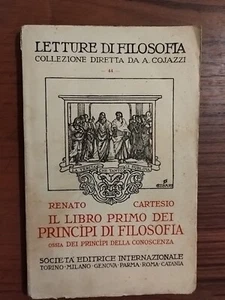 Il libro primo dei principi di filosofia conoscenza Renato Cartesio 1937 SEI - Foto 1 di 4
