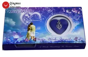 1X Wish Pearl Heart Pendant Necklace for Women Wish Pearl Jewelry Chokers Box - Picture 1 of 20
