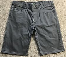 LRG Lifted Research Group Slim Straight Fit Men's Gray Denim Shorts Sz 36