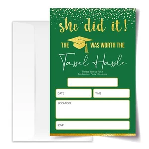 Graduation Invitations Cards 4"x6" Class Of 2025 Graduation Party Essential 2... - Picture 1 of 4