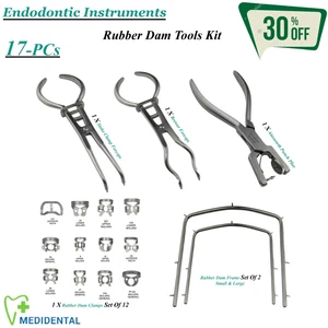 Juego de 18 instrumentos para maleta presa endodoncia odontología instrumentos de mano CE - Imagen 1 de 15