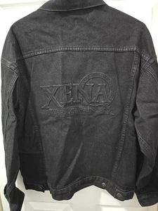 Xena Warrior Princess schwarze Jeansjacke Tyca Made In Usa Medium. NEU ohne Etikett - Bild 1 von 11