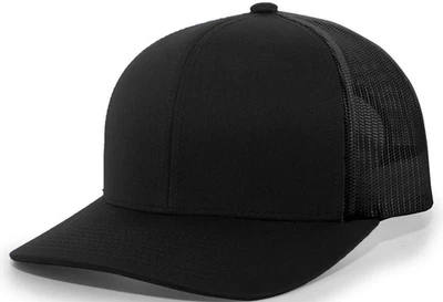 Paquete de seis gorras Pacific Headwear 104C negras malla trasera ajustable snapback Foto 1 de 4