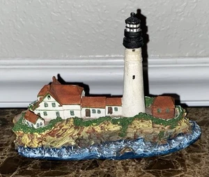 Faro Cabeza Portland Maine EE. UU. Resina Pintado Decoración Hogar - Imagen 1 de 5