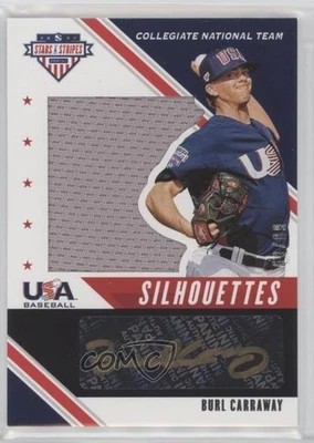2020 Panini USA Baseball Stars & Stripes Black Gold /89 Burl Carraway Auto - Image 1 of 2
