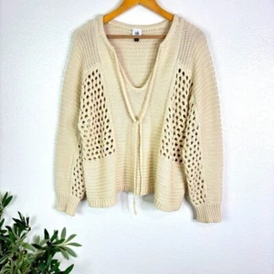 Suéter Pullover CABI Sandbar Crema Tejido Abierto Talla L - Imagen 1 de 7