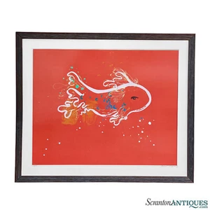 Mid-Century Abstract Axolotl Fish Lithograph Artwork by Robert Sargent - Picture 1 of 9