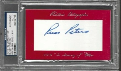 Rusty Peters 1936-38 Philadelphia Athletics 2010 In Memory Of auto d.2003 PSA - Image 1 of 2