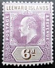 Gb Leeward Islands Mm / Mh 1911 6D Dull & Bright Purple Sg 42