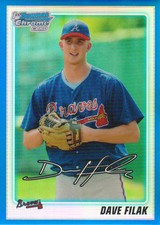 2010 Bowman Chrome Draft Prospects Blue Refractors #BDPP38 Dave Filak /199