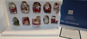 MR. CHRISTMAS Porcelain Ornaments Set of 10 NEW in Box