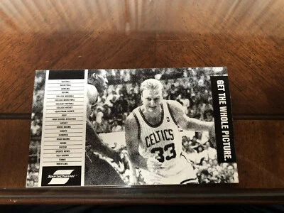 1989-90 Boston Celtics Basketball Hartford Whalers Hockey TV Schedule Larry Bird - Image 1 of 2