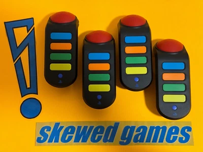 Buzz Quiz World Wireless Buzzer Controllers Lot of 4 Buzzers No Dongle Receiver - Bild 1 von 2