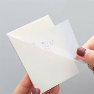 50Pcs/set Waterproof PET Transparent Sticky Notes Memo Pad Stickers For Office